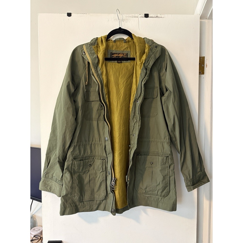 VTG Eddie Bauer Mountain Parka Mens Size Large Retro Nylon Jacket Shell Hood 80s